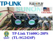 2x Very QUIET replacement fans for TP-Link T1600G-28PS (TL-SG2424P, TL-SG2428P)