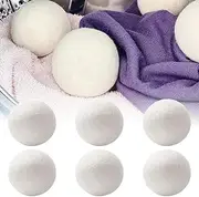 Dryer Balls for Tumble Dryers, Dryer Balls for Down Jackets, Dryer Balls Wool, Eco Dryer Balls 7 cm, Wool Dryer Balls, Dryer Balls, Fabric Softener for Soft and Fluffy, 6 Pieces