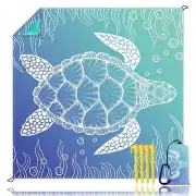Beach Blanket, Waterproof Sandproof Beach Mat Oversized 79 X 83 Inch for 4-6 ...