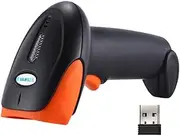 AIMALL Wireless 2D QR Barcode Scanner with USB Receiver, Handheld LED Red Light Scanning Gun for Supermarket Retail Warehouse, 1800mAh Battery, 30m Range, Ergonomic Design