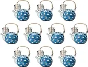 Set of 10, Celadon Small Plum with U No. 10 Earthenware Pot, 6.5 x 5.3 inches (16.5 x 13.5 cm), 1680cc | Arita Yaki Pot, Setomonohonpo