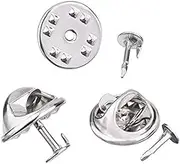 Silver 50pcs Butterfly Clutch Tie Tacks Pin Backs Replacement with Blank Pins AU