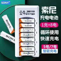 在飛比找樂天市場購物網優惠-充電電池 鋰電池 索尼5號7號充電電池套裝大容量充電器KTV