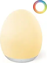 JolyWell Night Light for Kids, Baby Egg Light with 7 Colors Changing Mode & Stepless Dimming, Nursery Night Lamp BPA Free,Rechargeable Egg Night Light for Breastfeeding 1h Timer & Touch Control
