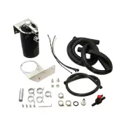 SAAS Oil Catch Tank Full Kit for Toyota Hilux KUN 3.0 2005 - 2015 Black Anodised