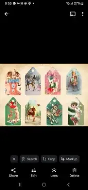 Vintage Inspired Reindeer Tags Junk Journal Scrapbook Usa Seller