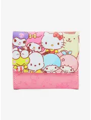 Loungefly Sanrio Hello Kitty & Friends Pink Mini Flap Wallet/Purse - New, With Tags