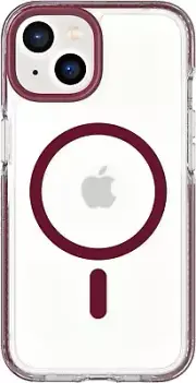 Premium Case for iPhone 15 High Quality Clear Burgundy by Tech21 Evo Crystal