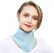 [CIADAZ] Radiation Protection Scarf,EMF Electromagnetic Shield Silver Fiber Bib Collar Neck Protection Neck Cover Protect Thyroid