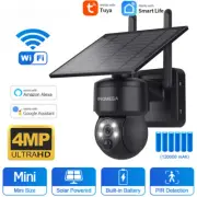 4MP WIFI Camera Outdoor Solar Panel Surveillance Security Camera Support Alexa