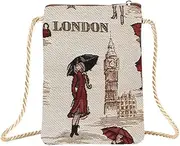 [Signare] Tapestry Mini Crossbody Phone Bag, Ladies Purse for Phone, Mobile Phone Bag, Phone Purse, Smart Phone Bag