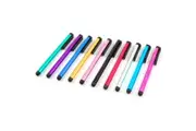 [Set of 10] Universal Capacitive Touch Screen Stylus Pens by MEZON Vibrant Colours, Convenient Size 10cm Compatible with All Tablets and Smartphones