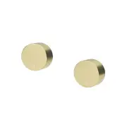 Round Brass Wall Taps - Quarter Turn - PVD Tiger Bronze