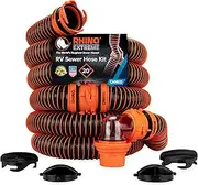 Camco Rhino Extreme 20-Foot RV Sewer Hose Kit - Crush Resistant TPE Technology - Swivel Fittings for Secure Connection - RV Heavy Duty Sewer Hose for RV Toilet (21012)