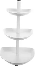 CHICAMPERA 3 Tier Serving Tray Tiered Serving Trays Platters Three Layered Serving Plate for Party Entertaining Food Display Dessert Fruit White