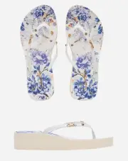 CAMILLA Tuscan Moondance platform Wedge Thongs Ladies Size 39 - 40 NEW rrp $199