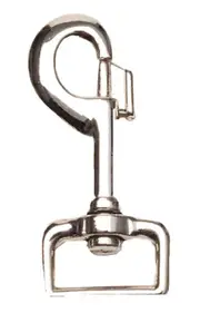 Zilco Die Cast Nickel Snap Hook Clip Sq Eye 12.2mm (1/2')