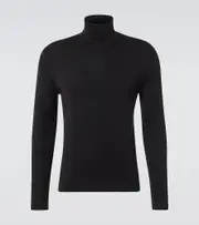 [Loro Piana] Loro Piana Silk turtleneck sweater AU 93 black