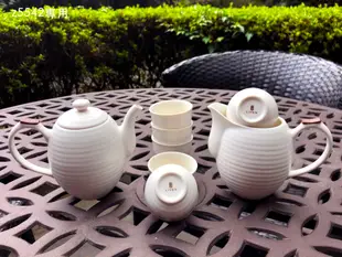 乾唐軒活瓷-----時來運轉茶具組------茶杯.功夫茶具整套--牙白釉.綠釉兩色