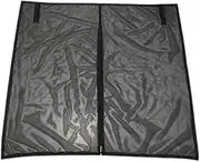 Sliding Door Magnetic Fly Screen, Heavy Duty Fly Screen Mesh Curtain with Powerful Magnets, No Drilling Magnetic Curtain with Magic Tape for Caravan Motorhome Camper Side Door Tailgate(L 180x150cm)