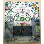 ★NICO小舖★USBORNE/PEEP INSIDE THE ZOO 偷偷看一下動物園 翻翻書