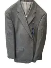 Chaps Jacket Grey 100% Wool Tweed Sport Coat Blazer 44R