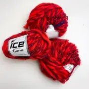 3 Skein 154g Ice Yarns Etno Alpaca/Wool/Acrylic - Red Metallic