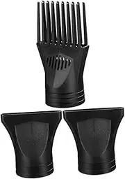 Generic 3pcs Hair Dryer Nozzle Hair Towel Hair Straightener Hairdryerholder Salon Hair Dryer Blowdryer Mini Hair Dryer Hair Curling Diffuser Hair Dryer Attachment Black Plastic