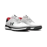 Under Armour UA Medal RST Men's Golf Cleats 3025381-100 White Orange Size 11.5