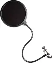 Movo PF-6 Dual Layer Microphone Mesh Pop Filter with Gooseneck Arm and Clamp