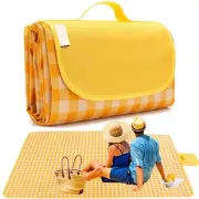 Large 80"x 60" Beach Blanket, Outdoor Picnic Blankets, Waterproof Sandproof P...