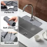 1 Pc Kitchen sink faucet Mat Splash Guard, Silicone Draining Mat