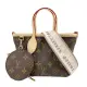 【Louis Vuitton 路易威登】Neverfull BB 帆布手提/斜背包(M46705-奶茶色)