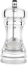 Clear Acrylic Pepper Grinder 4 Inch Refillable Salt Pepper Mill Shaker Kitchen Supplies for Sea Salt, Peppercorn (1 Piece)