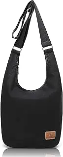 [coton pose] Women Hippie Crossbody Bag Top Zip Large capacity Canvas Sling Bag Jacquard cloth Handmade Bags