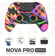 FANTECH NOVA PRO WGP14V2 Gaming Controller Anti-Drift Hall Effect Sticks and Force-switchable Tirgger Wireless Gamepad for PS4