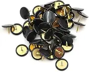 Push Pins SENRISE Drawing Pins Push Pins Map Tacks Drawing Pins, with Plastic Heads and Steel Points for Cork Board Decorative Notice Board Office Map 100 Pieces (Black, 10x10mm)