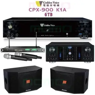 【金嗓】K1A+OKAUDIO DB-8AN+ACT-869+KB-4310M(6TB伴唱機+綜合擴大機+無線麥克風+卡拉OK 懸吊式喇叭)