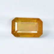 5.26 Cts Massive Glow Silky Orange Yellow / Natural Sapphire - Octagon Gems !!!