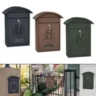 Metal Retro Mailbox Wall Mounted Mail Secure Locking Mail Box Top Loading Gate