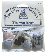 Buttons TIE THE KNOT Assorted Wedding Pack Favorite Findings Blumenthal Lansing