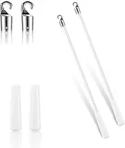 2PCS 12 Inch White Fiberglass Vertical Blind Wand with Hook and Handle - Replacement Part for Window Blinds - Durable Tilt Wand for Smooth Control