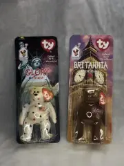 Britannia & Glory The Bear 1997 Ty Beanie Baby with Rare Errors 1993, OakBrook