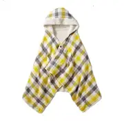 kontex Block Check Hooded Bath Towel/ Yellow 連帽浴巾/ 黃 eslite誠品