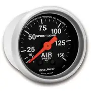Autometer Sport-Comp Air Pressure Gauge Mechanical - 0 - 150 PSI, 2 1/16 Inch, AU3320