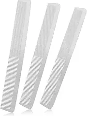 Professional Hair Styling Combs, White Carbon Fibre, Set of 3
