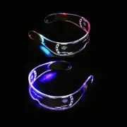 2 Pack NEW 2024 LED Visor Glasses, Light Up Future Party Multicolor CyberPunk