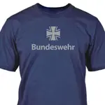 BUNDESWEHR 休閒短袖上衣印花棉質男士 T 恤加大碼生日禮物