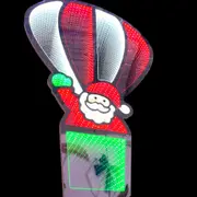 Infinity LED Mirror Light Hanging Balloon Santa 89cm
