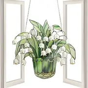 Suncatchers for Window - Sun Catchers Lily of Valley Sun Catcher,Sun Catchers, Bright Color Eye-Catching Window Decorations for Indoor Window, Outdoors, Mom